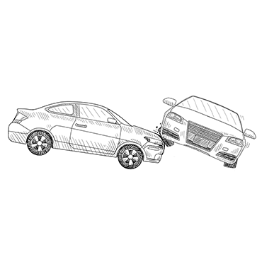 Illustration of a car accident
